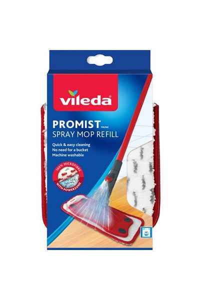 Vileda Promist Mop Refill - Easy Spray Mop Replacement Head with 360° Swivel, 37 cm