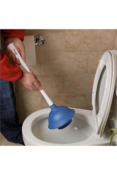 Vileda Plunger Power+ PK6 – Heavy-Duty Toilet Plunger Set, 6-Pack, 55cm Length Each