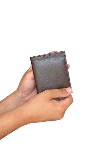 Tisaati Premium Series Special Boxed Luxury Leather Classic Vertical Wallet Belt Card Holder and Prayer Beads Men's Set