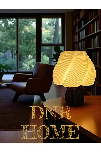 Dropcek eticaret Spiral Patterned, Modern Decorative Night Light for Bedroom, Bedside and Living Room