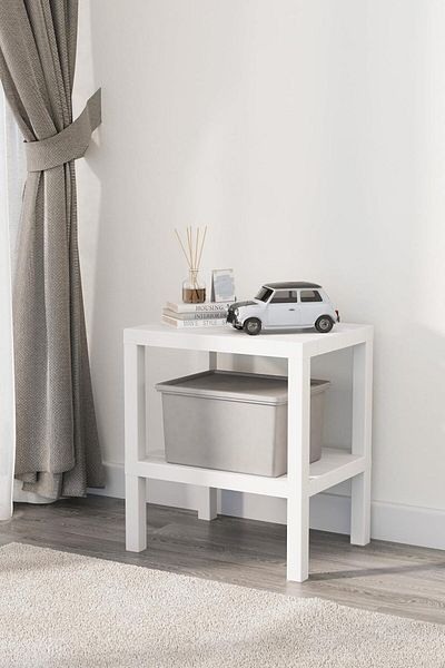 Mena Rise Life 2 Tier Plastic White Bathroom Kitchen Shelf Mit1054 1108107