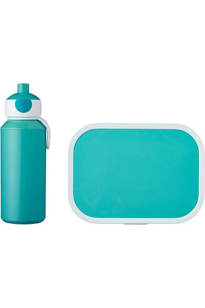 Mena Rise Mola Set Campus Turquoise – Drink Bottle and Lunch Box Bento Use