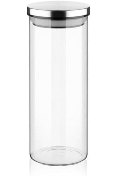 Mena Rise Diyar-Ifırsatshop 1000ml Vacuum Borosilicate Glass Jar with Metal Lid (8.5Cm*20Cm) 1 Piece 10171