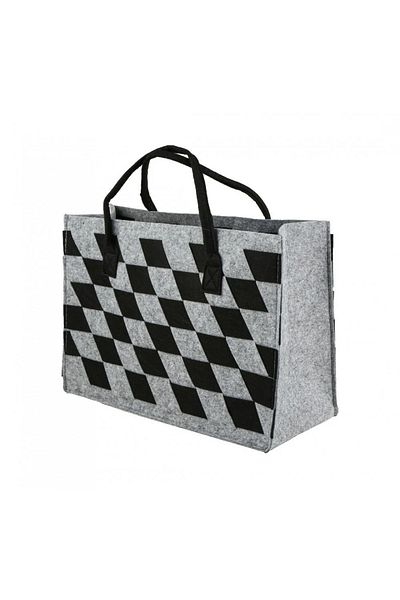 BASURRAH Grey and black travel bag