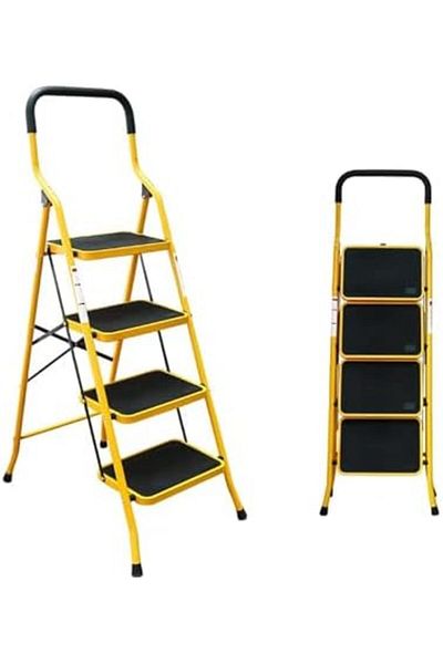 POWER INDUSTRIAL Power Industerial Home Ladder Folding Domestic Stepladder Safety Multi-function (4 STEP)
