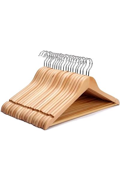 Mena Rise Şirinshop Pieces Wooden Hanger Wardrobe Hanger Shirt Clothes Hanger 1108107