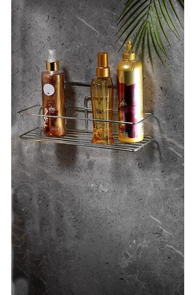 Mena Rise Diyar-ıFırsatShop Haus Organizator adeziv pentru baie Suport pentru șampon Raft pentru duș Crom 2 fire Tş-0
