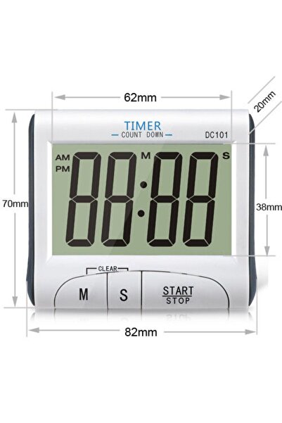 Blow TH101 digital clock, indoor, with alarm and stopwatch, table stand and magnet, 83x73x22mm