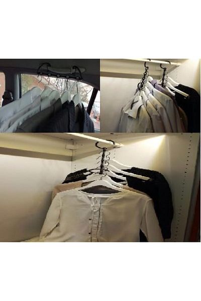 Mena Rise Şirinshop Hanger, 2 Pieces Convenient to Use Hanger Multiplexer for Cabinet, Office and Vehicle, Organi
