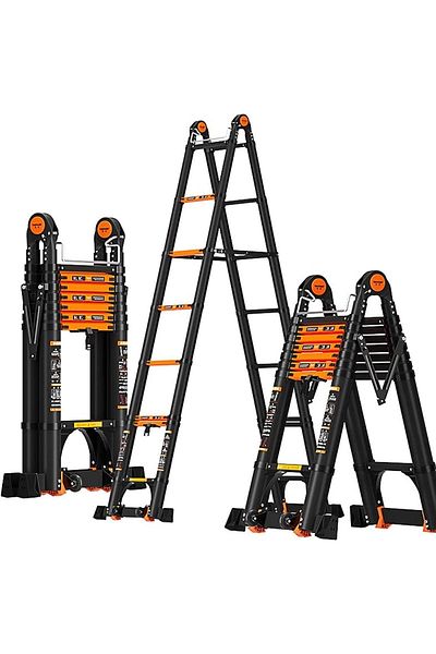 POWER INDUSTRIAL Power Industerial Telescopic Expansion Ladder A Type Multi-function Folding Stepladder 2.1+2.1