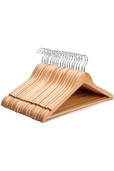 Mena Rise Şirinshop Pieces Wooden Hanger Wardrobe Hanger Shirt Clothes Hanger 1108107