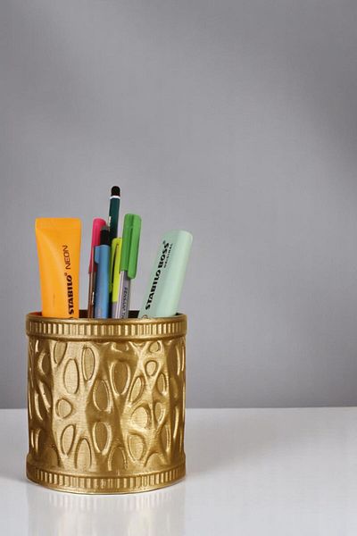 Evene Θήκη για στυλό Επιτραπέζια θήκη για στυλό Organizer Θήκη για στυλό Χρυσό Χρώμα Μοντέλο 76