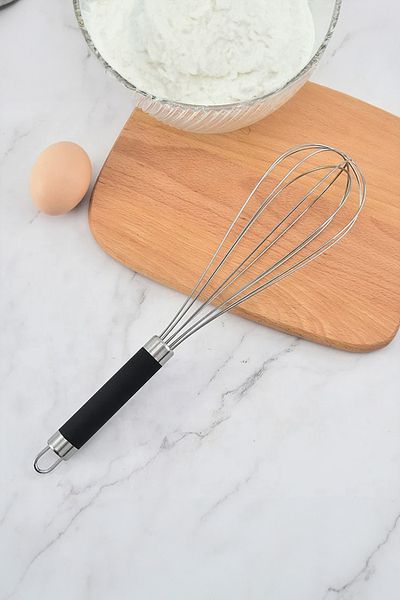 Vadi Stainless Steel Egg Bowl with Silicone Handle Sauce Cream Whisk Sauce Mixer 30cm