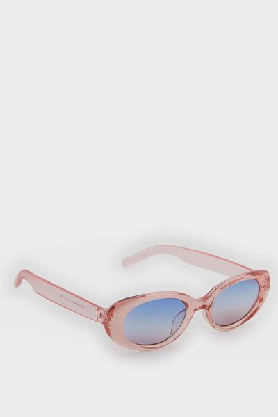 DeFacto Women's Round Pink Plastic Frame Pink Glass Uv Sunglasses F0583Axns