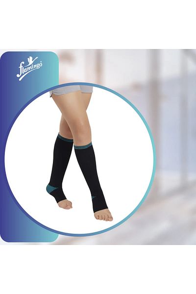 Flamingo Below Knee Stockings (Closed Heel) Extra Extra Large