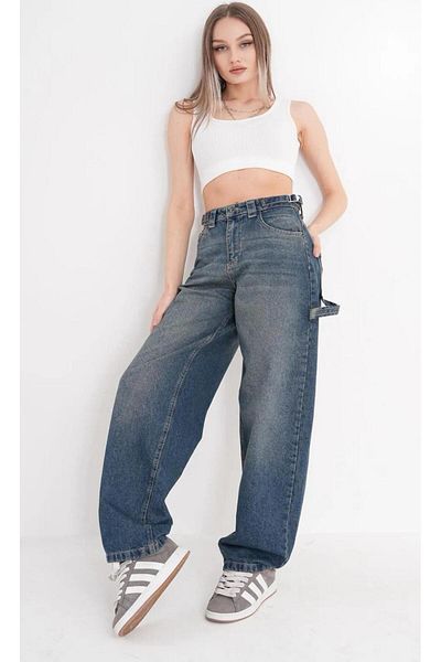 LAMİRAMOOD K.Tint Pantaloni de damă cu talie înaltă reglabili cu detaliu curea pentru femei (Epaulet) Model nou 2025