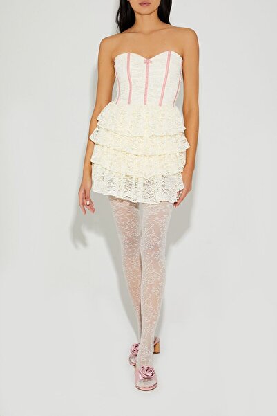 Forever 21 x Betsey Johnson | Kalp Yaka Mini Elbise