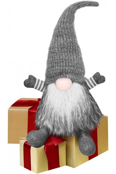 EKARSEN Christmas Gnome, polyester, white/gray, 16 x 18 x 53 cm