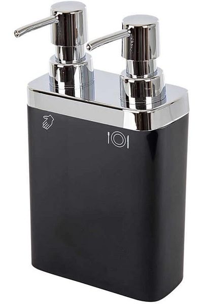 Mena Rise Diyar-ıFırsatShop Viva 2 Piese Dispenser de Săpun Lichid, 6 x 12,5 x 22 cm, Negru (M-E11-06) 1017157