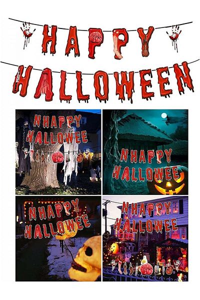 AOMiGT Set of 16 AOMiGT Halloween decorations, multicolor, paper/plastic, 84 mm/ 71.4 mm/ 82.7 mm