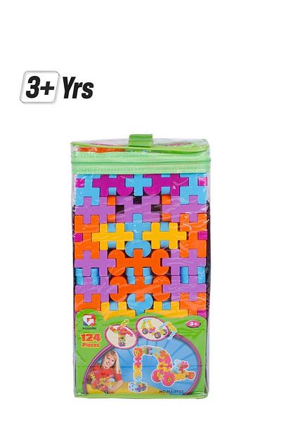 GOLD KİDS Gold Kids Building Blocks Kit With Square Bag - 124 Pieces HJ-3737
