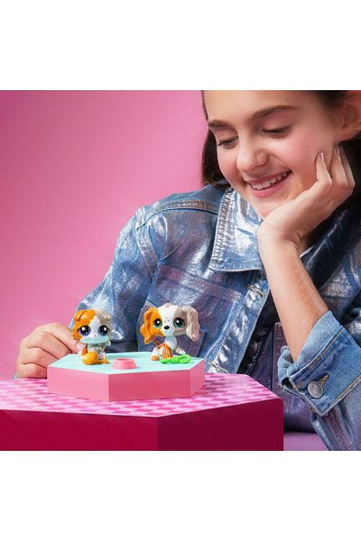 Littlest Pet Shop Lps Minis Series 3 Look-Alikes Pack of 2 Figures - # 152 Scottish Fold and # 153 Cocker Spaniels
