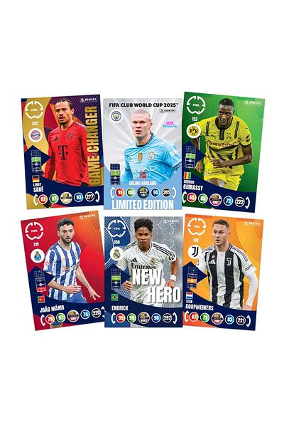 Panini Fifa Club World Cup 2025 Fat Pack Tc Package Footballer Cards 5 Pack (130 Cards)