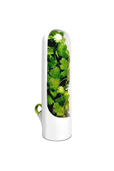 OEM Herb Storage Container, Transparent, 6.5x6.5x24.5cm, White