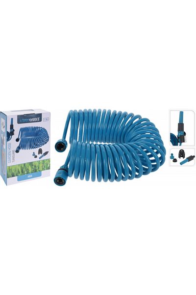 Koopman Garden Hose Reel 15m with Wall Mount and Accessories – Complete Watering Set