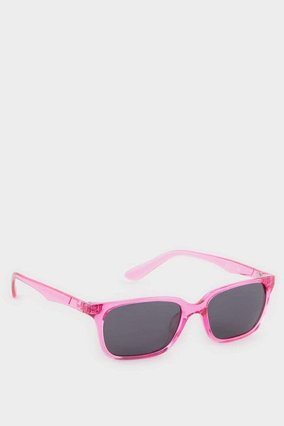 DeFacto Girl's Round Pink Plastic Frame Black Glass Polarized Sunglasses F4366A8Ns