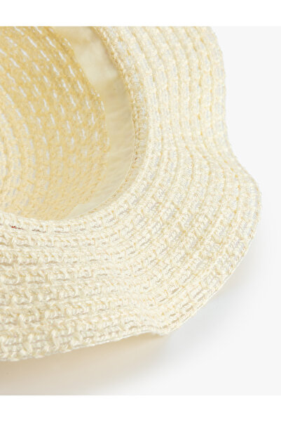 Koton Tulle Detailed Girl's Straw Hat