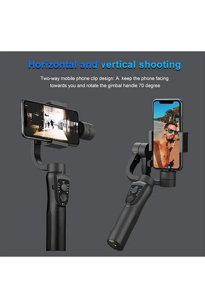 SONORH Gimbal Stabilizer S5B 3 Axis, Bluetooth, Auto Face‑Tracking, Power‑Bank 4000mAh, Time‑Lapse, Zoom
