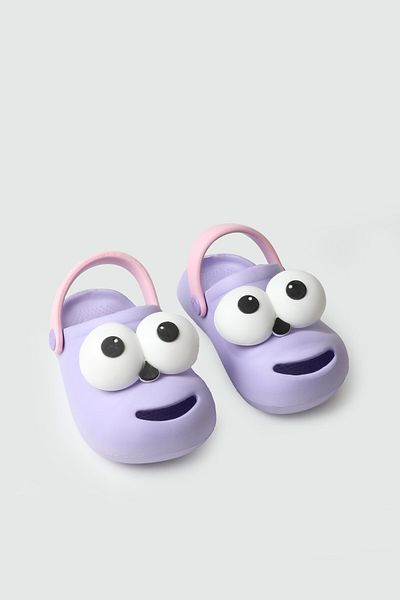 İncim Lilac Emoji Daily Garden Seaside Beach Nursery Girls' Slippers & Sandals