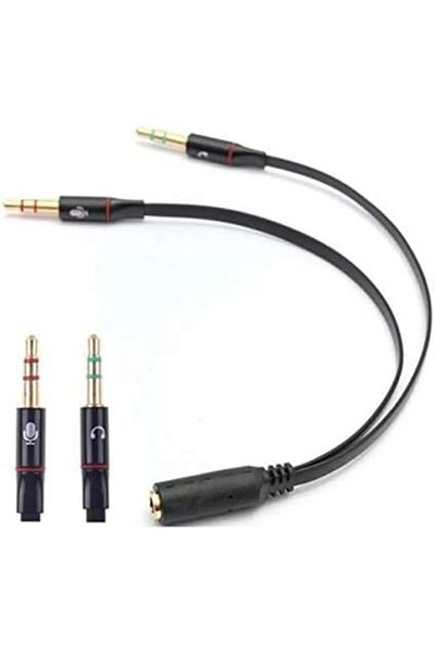 Mena Rise Diyar-Ifırsatshop Headphone Microphone Splitter 3.5mm Converter Switch Splitter 4457 1017157