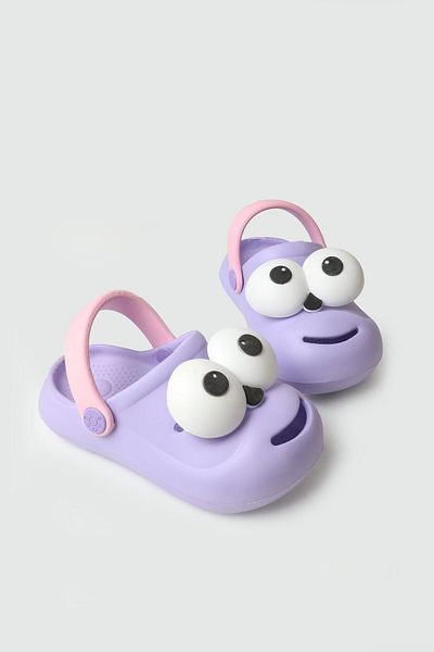 İncim Lilac Emoji Daily Garden Seaside Beach Nursery Girls' Slippers & Sandals