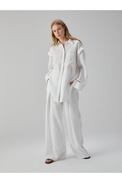 BAQA Keten Oversiz Gömlek
