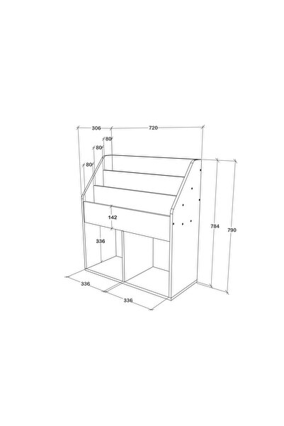 haaus.ro Haaus magazine rack Lugo, White, 72 x 31 x 79 cm