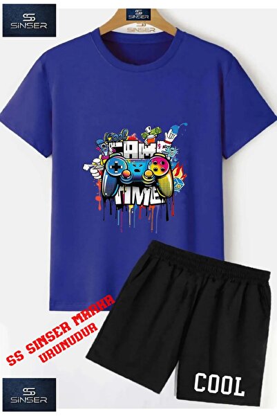 SS SİNSER Children's Unisex “Game Time Cool“ Custom Printed Crew Neck T-Shirt...