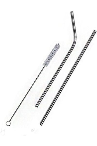 Mena Rise -Ifırsatshop 2-Piece Stainless Steel Pipette + Cleaning Brush, Multicolor, Medium 1017157
