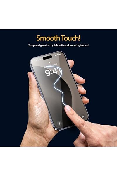 Mena Rise AzrlyAShop LABS 5D EasyFit متوافق مع iPhone 16 Series 2 قطعة واقي شاشة سهل الاستخدام