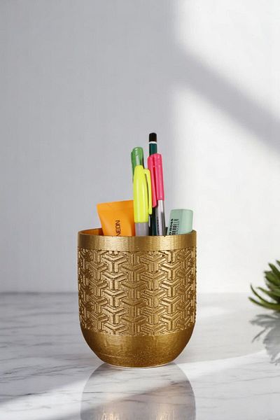 Evene Θήκη για στυλό Επιτραπέζια θήκη για στυλό Organizer Θήκη για στυλό Χρυσό Χρώμα Μοντέλο 77