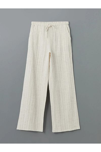 LC Waikiki Women's Linen Blended Pants with Elastic Waist