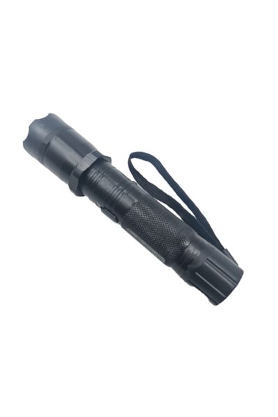 dalimag Lanterna cu Electrosoc, Model 1101, Led, Incarcator, Agatatoare, Reincarcabila, Corp Metalic, Negru,