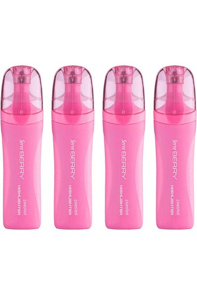 Mena Rise Diyar-Ifırsatshop Berry Phosphor Pen Pastel Pink Set of 4 1017157