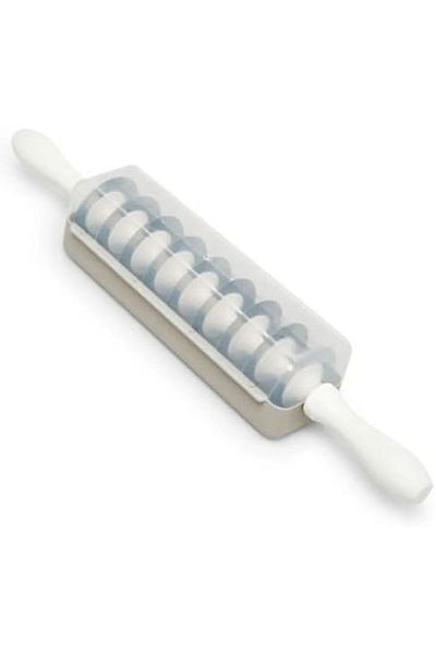Mena Rise Stainless Steel Ravioli Cutting Roller, Cylinder Shaped, with Blade 1017157 White