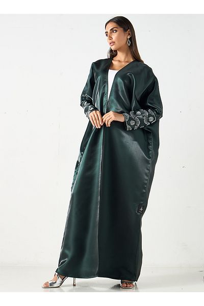 Jameela Ever Green with beautiful Geometric precision embroidery