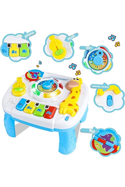 ideal STORE Masuta de activitati Toy Box, centru multifunctional, pian cu lumini si sunete, interactiv si educat