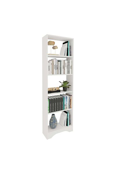 haaus.ro Haaus Vivy Library, 4 shelves, Alb, 90 x 20 x 160 cm