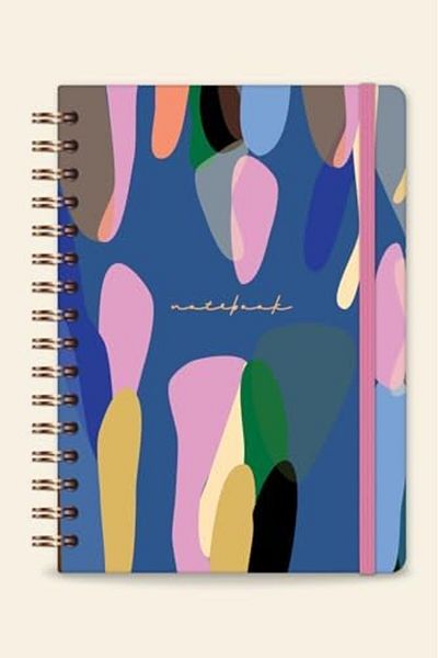 Mena Rise Diyar-Ifırsatshop A5 Spiral Hard Cover Elastic Plain - Unlined Notepad Navy Blue Drop 101
