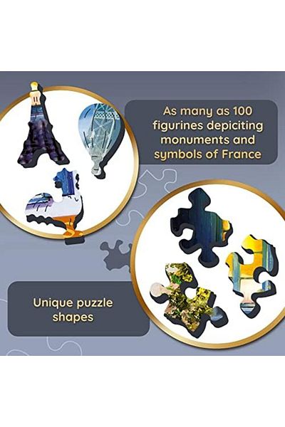 AC BOX TR20142 1000 Pieces Wooden Craft Irregular Shapes 100 Figures Monuments and Symbols Adult